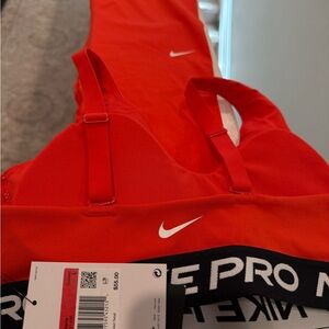 Nike PRO Drifit Red Sports Bra and Leggings Set